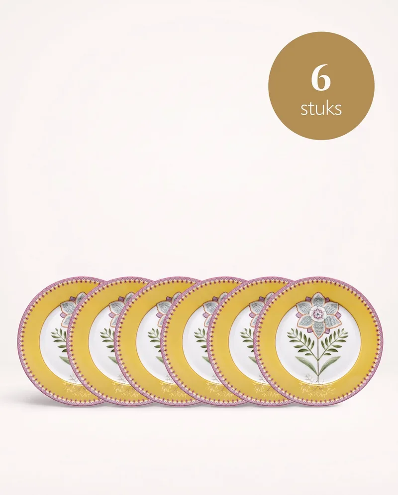 Lily & Lotus - Borden - Yellow - 21 cm - Set van 6 by Pip Studio in Yellow – product photo