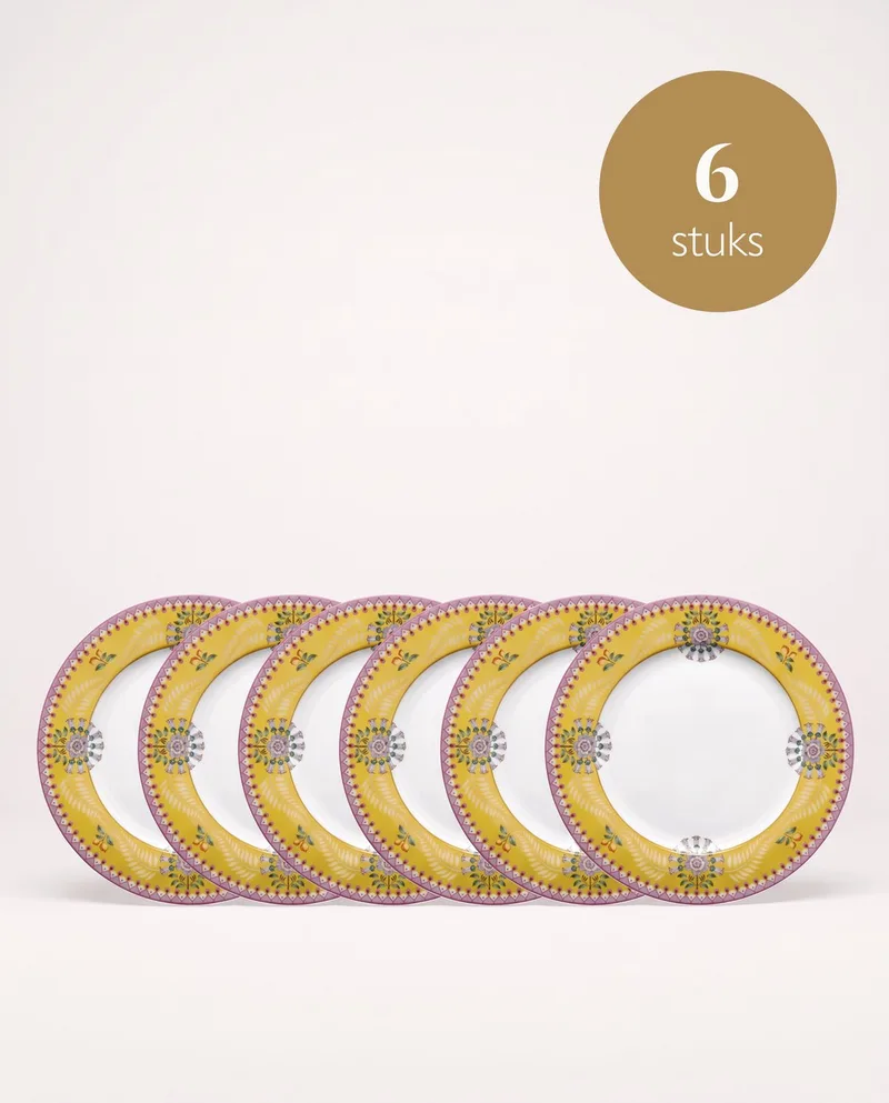 Lily & Lotus - Borden - Yellow - 23 cm - Set van 6 by Pip Studio in Yellow – product photo