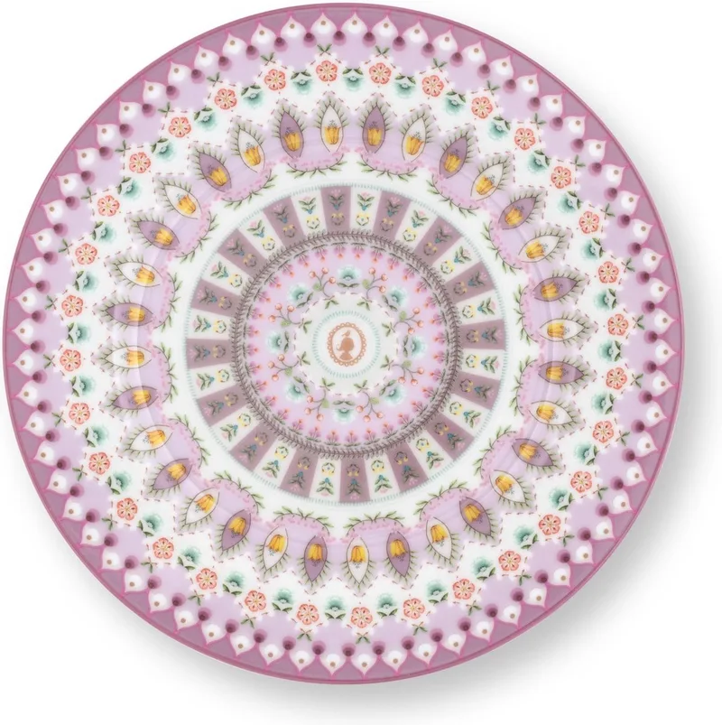 Lily & Lotus - gebaksbord ⌀17cm - Moon delight multi - roze by Pip Studio in Purple – product photo