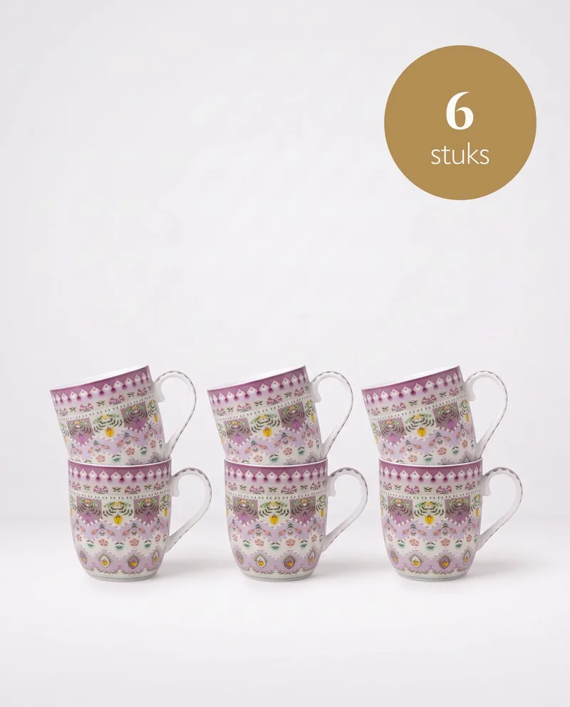 Lily & Lotus - Kleine mokken - Moon Delight Multi - Set van 6 by Pip Studio in Purple – product photo
