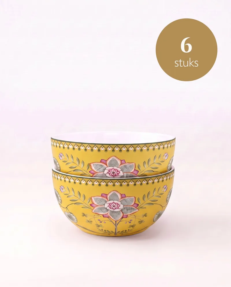Lily & Lotus - Schalen - Yellow - 18 cm - Set van 2 von Pip Studio in Gelb – Produktfoto