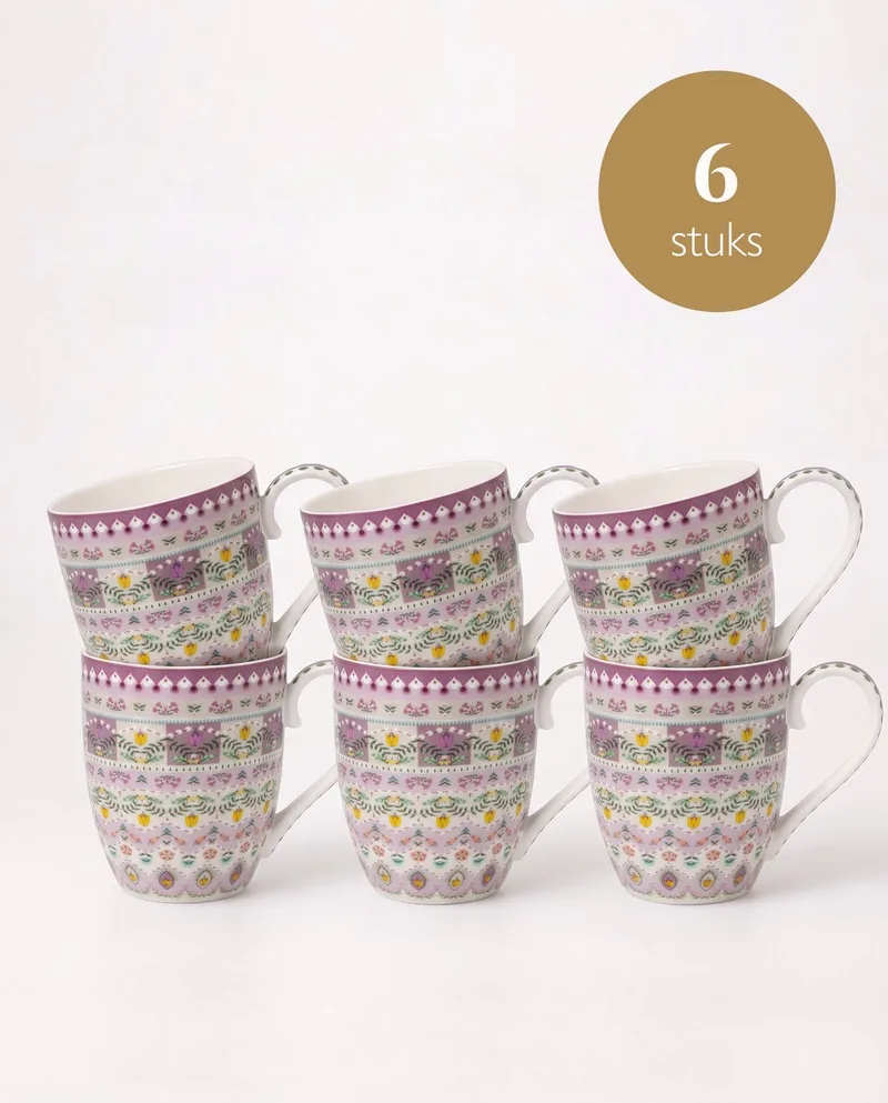 Lily & Lotus - XL mokken - Moon Delight Multi - Set van 6 by Pip Studio in Purple – product photo
