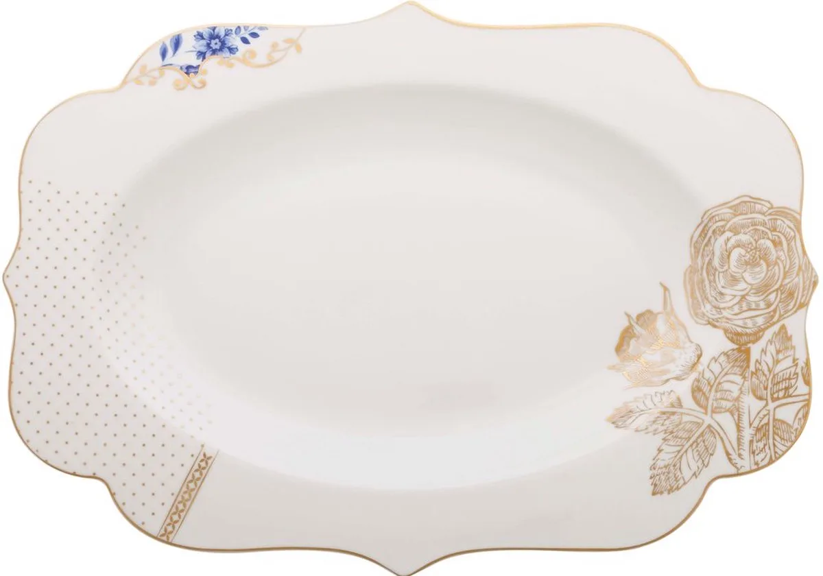 Ovale schaal Royal White 40x28.5cm Pip studio van Pip Studio in Meerkleurig – productfoto