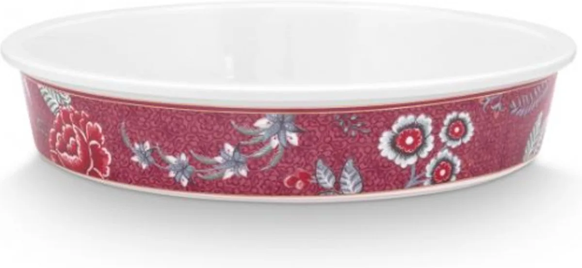 ovenschaal rond 25cm kyoto festival dark pink van Pip Studio in Rood – productfoto