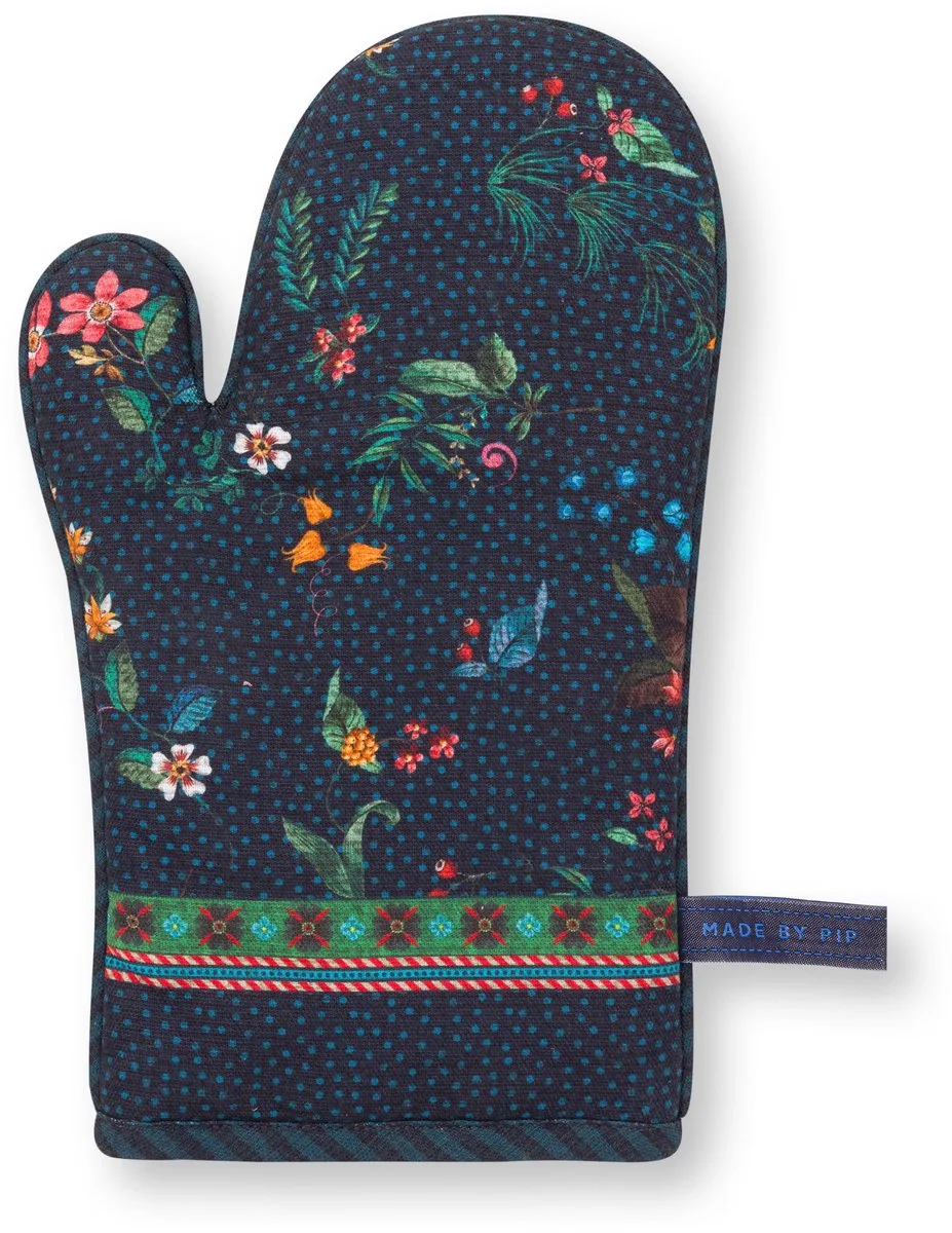 Ovenwant katoen Pip Studio Berry Blues - 29 x 15 cm van Pip Studio in Donkerblauw – productfoto