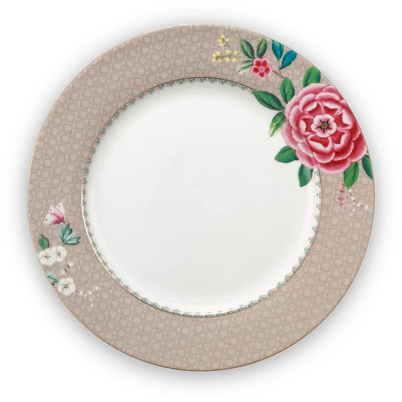 Plate Blushing Birds 26.5cm fra Pip Studio i Khaki – produktbillede