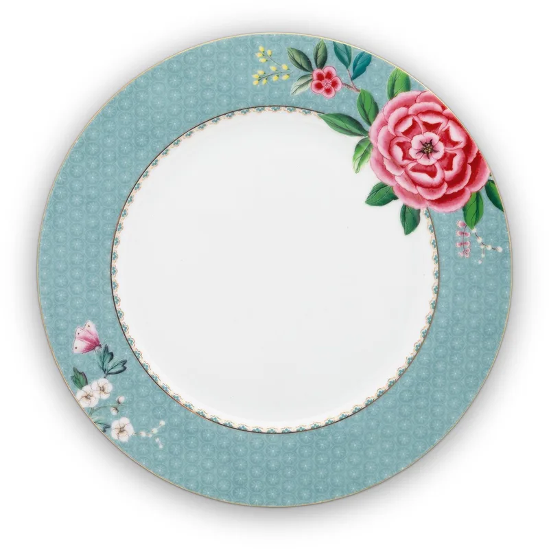 Plate Blushing Birds Blue 26.5cm fra Pip Studio i Blå – produktbillede
