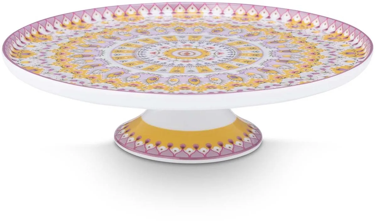 Serveerschaal Gebak - Lily&Lotus - Cake Schaal - Geel - 7cm fra Pip Studio i Flerfarvet – produktbillede