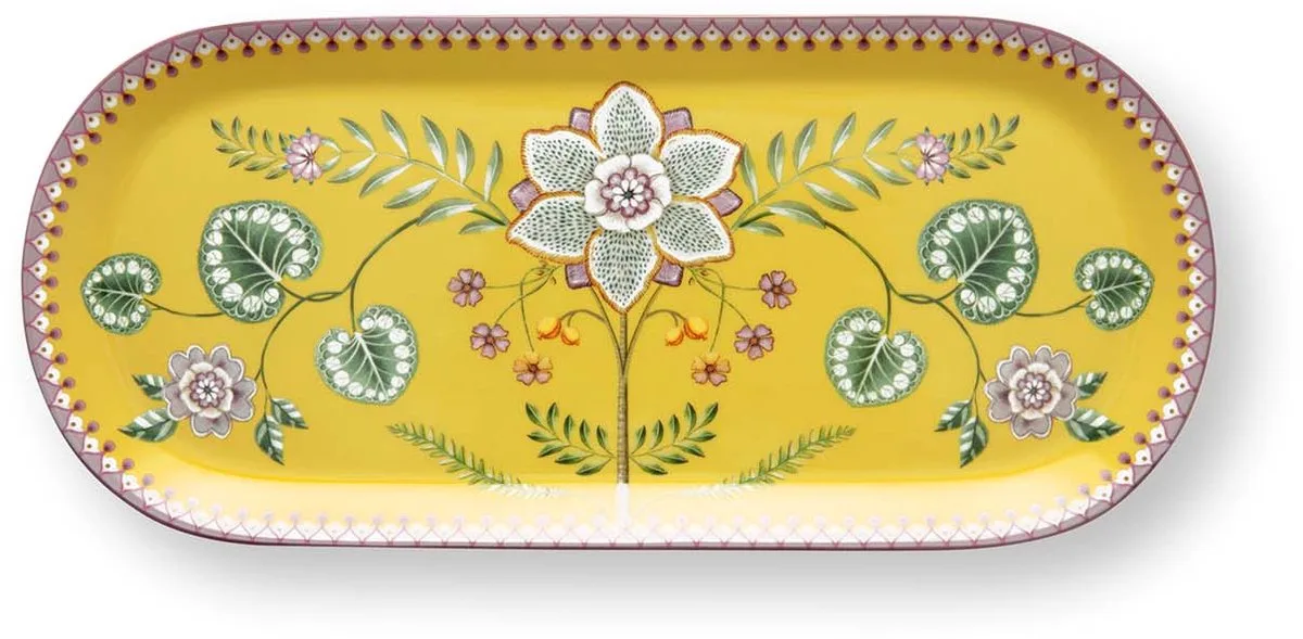 Taartplateau - Lily & Lotus - 33,3x15,5 cm by Pip Studio in Yellow – product photo