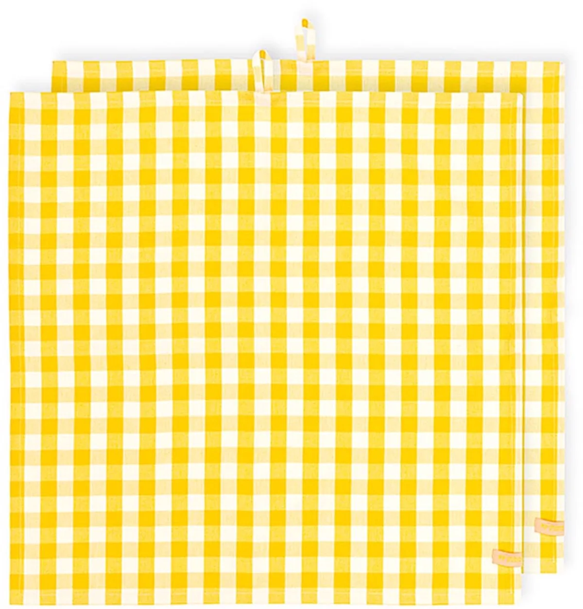 Theedoeken - Check - 65x65 cm - Set van 2 de Pip Studio en Jaune – photo produit