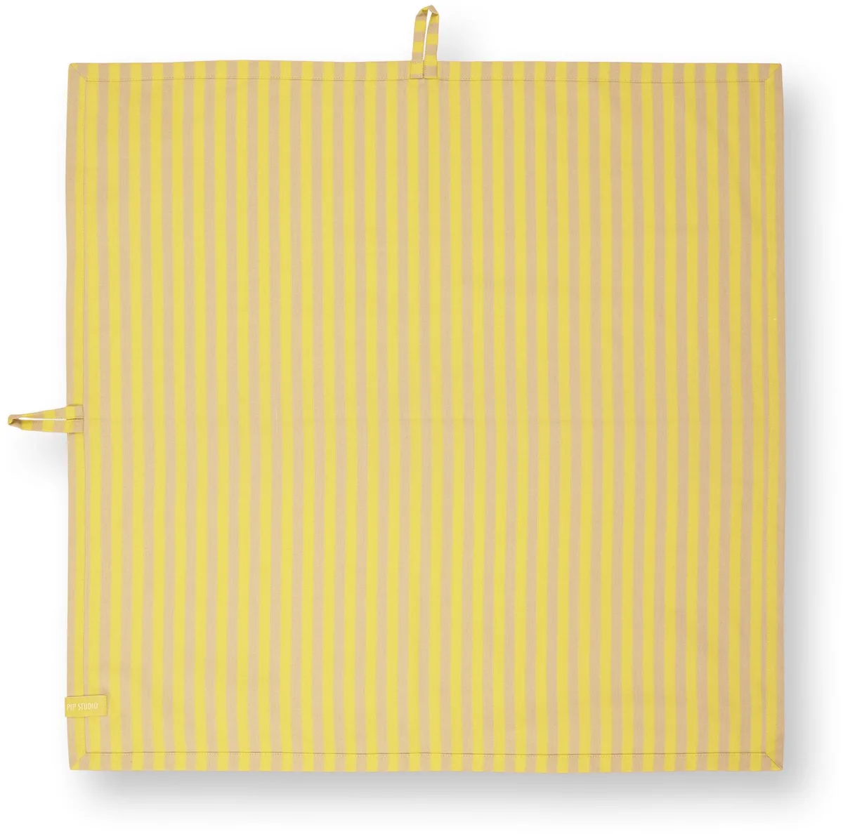 Theedoeken - Stripes - 65x65 cm - Set van 2 by Pip Studio in Yellow – product photo