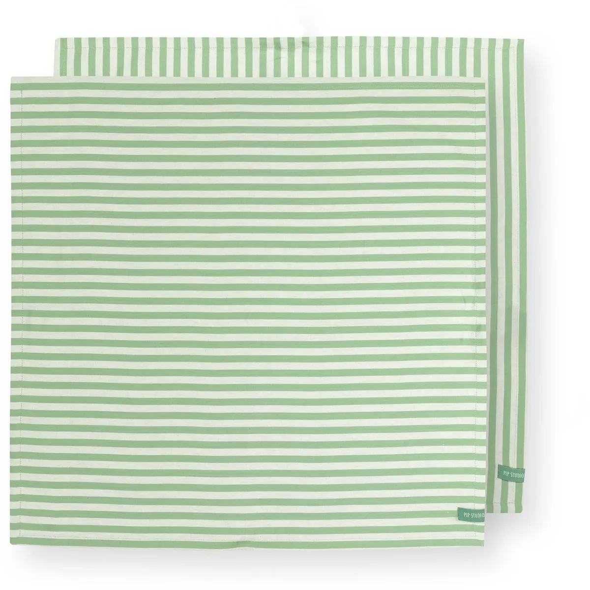 Theedoeken - Stripes - 65x65 cm - Set van 2 de Pip Studio en Vert clair – photo produit