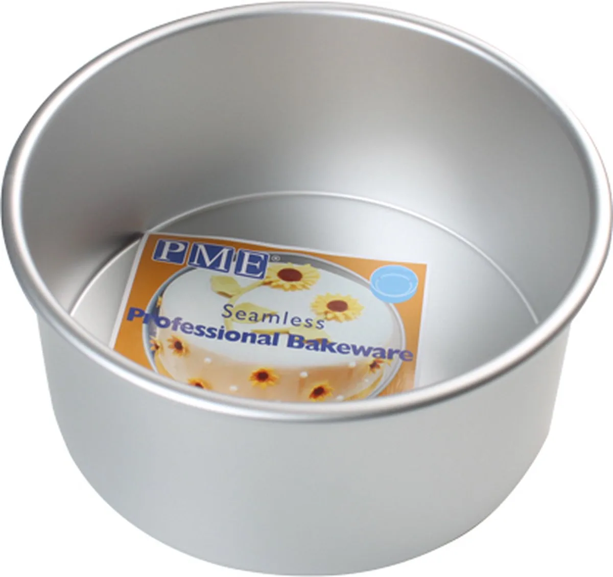 Extra Diepe Ronde Bakvorm - Ø 25 x 10cm van PME in Aluminium – productfoto