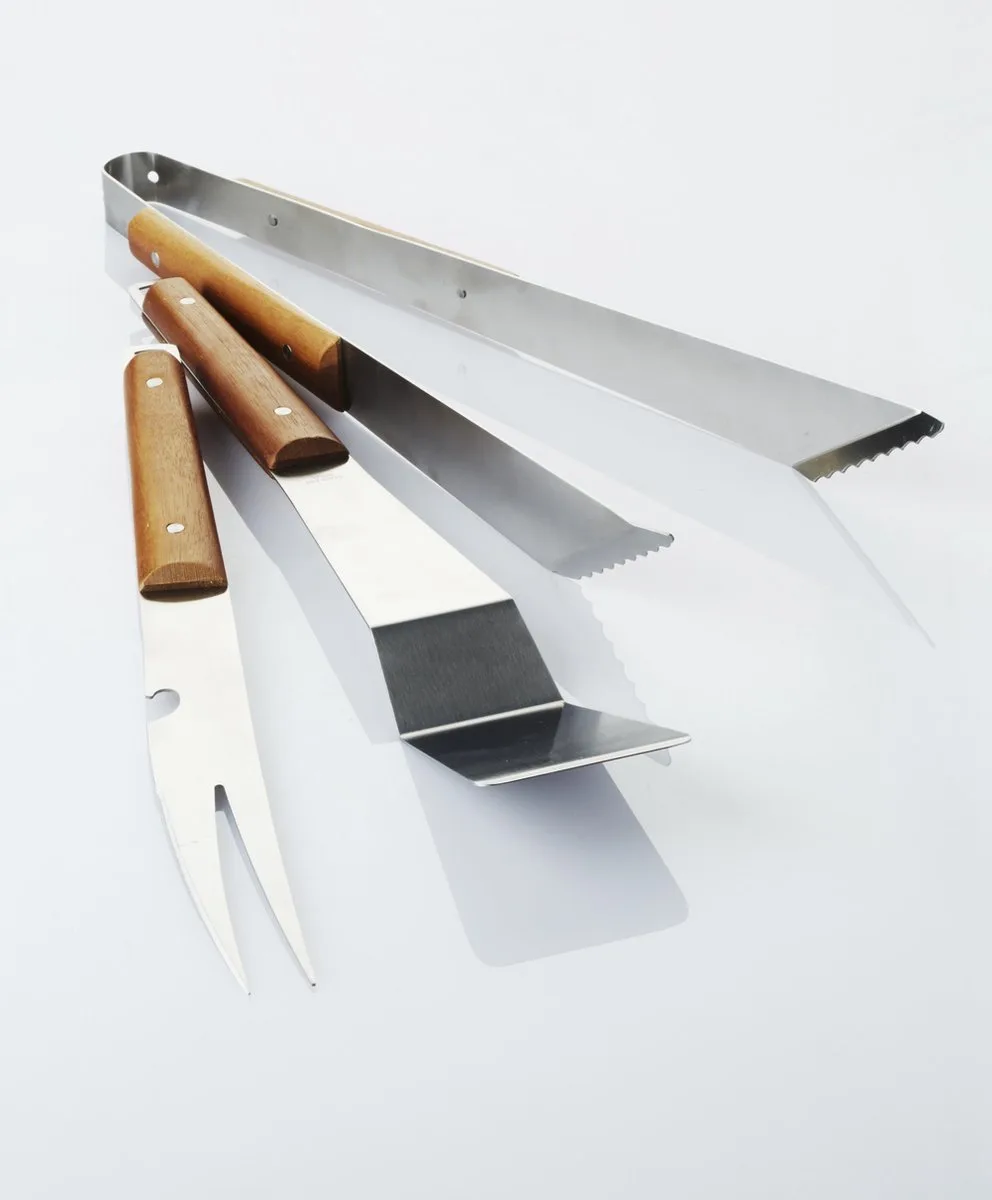 Barbecue Set - Hout van Point-Virgule in Metaal – productfoto