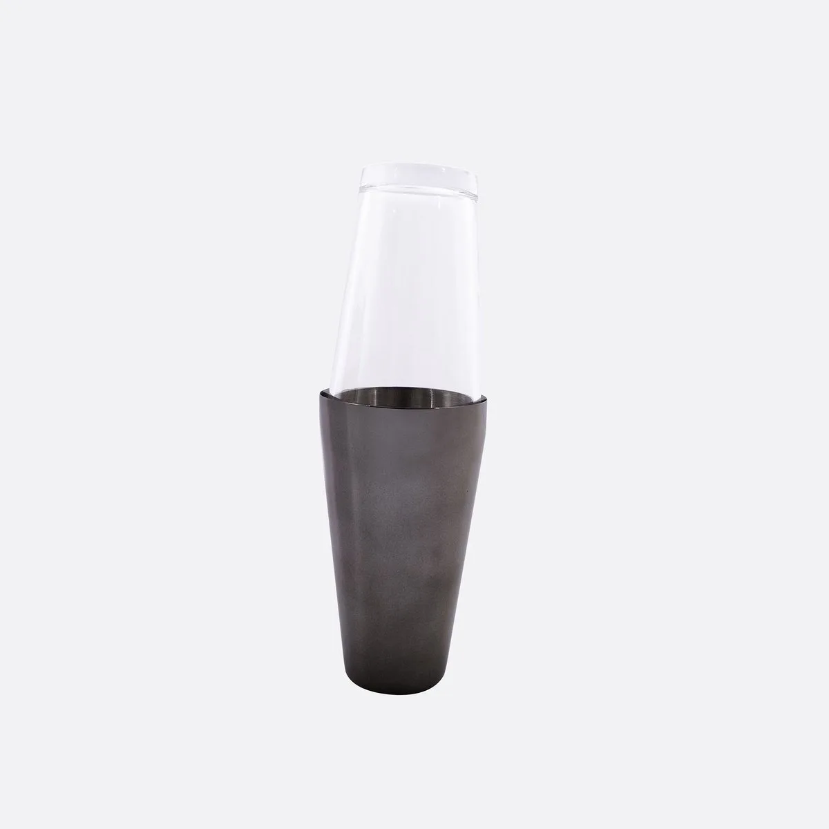 Boston shaker - RVS en glas - 750ml van Point-Virgule in Metallic zwart – productfoto