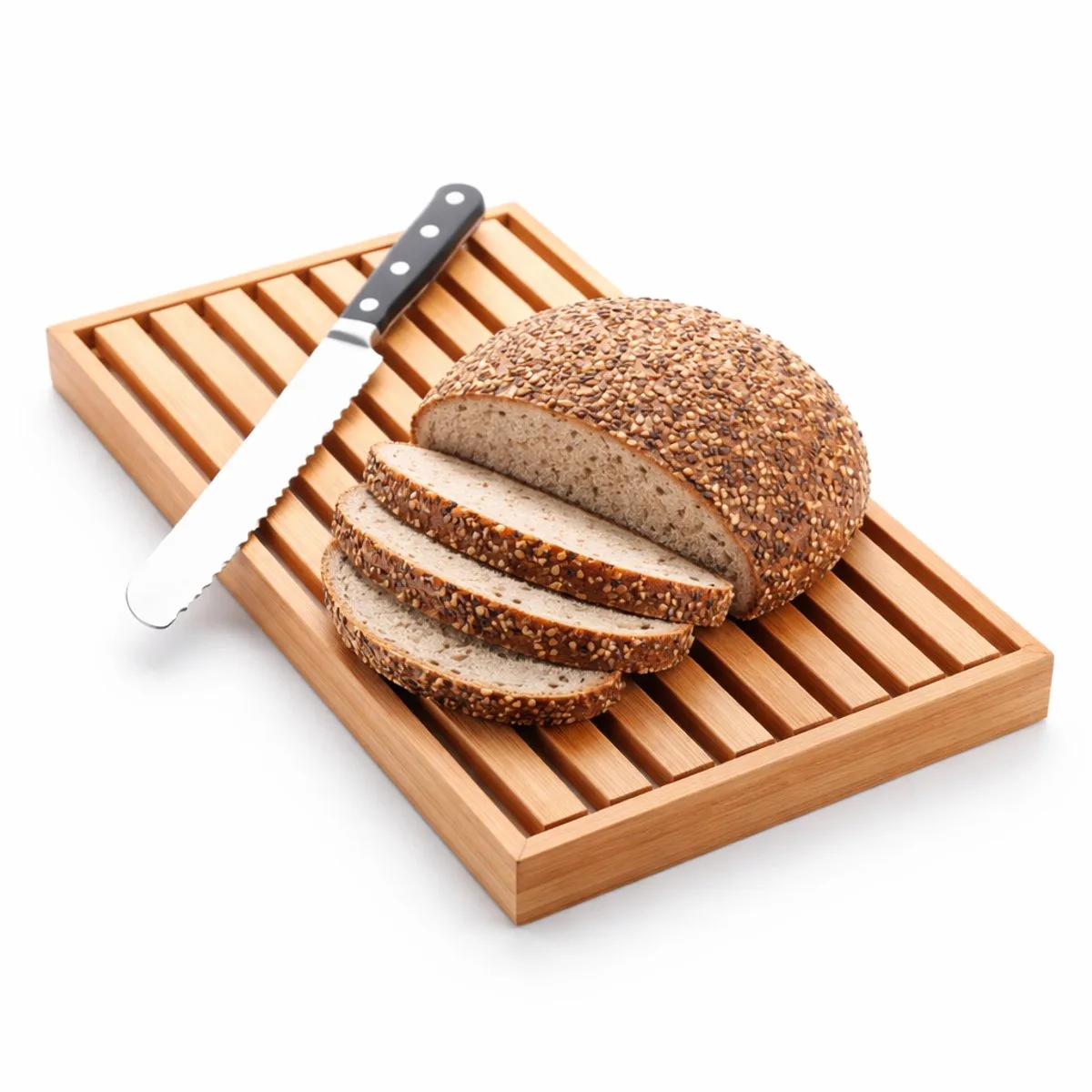 broodplank - bamboe - 42.5x25x3.5cm van Point-Virgule in Houtkleur – productfoto