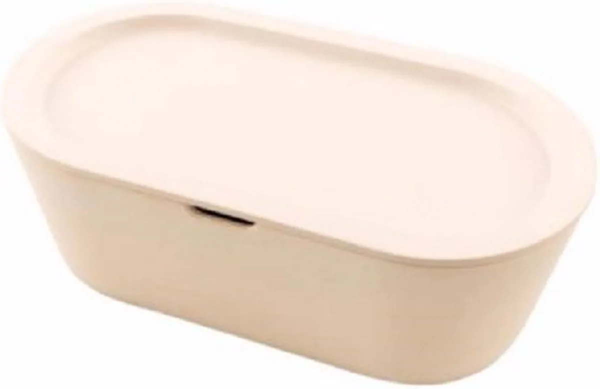 BROODTROMMEL UIT BAMBOEVEZEL 36X19X13CM von Point-Virgule in Gebroken wit – Produktfoto