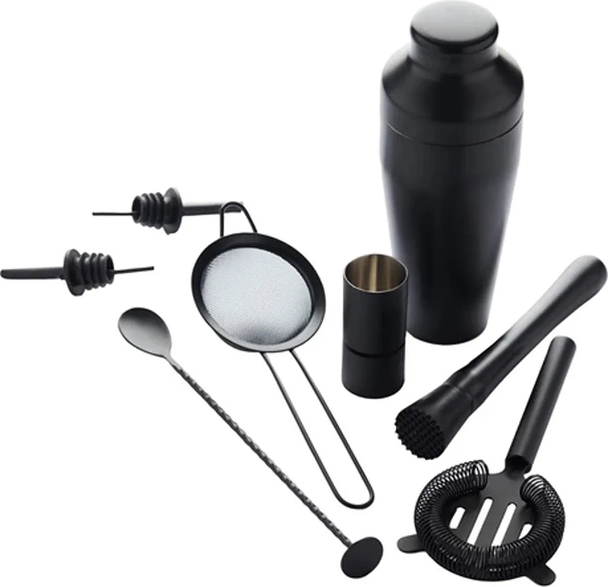 cocktailset set van 8 van Point-Virgule in Zwart – productfoto