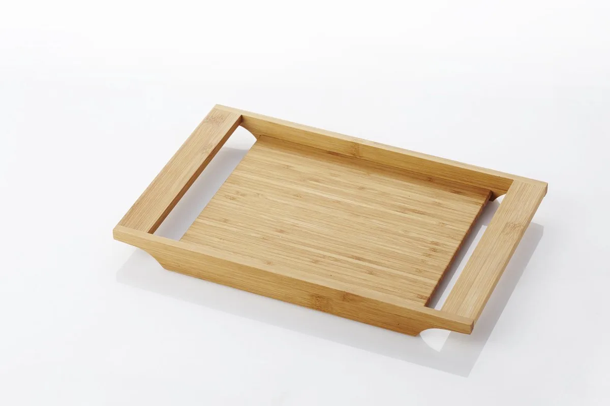 Dienblad met Handgrepen - 34 x 22 x 3cm de Point-Virgule en Marron – photo produit