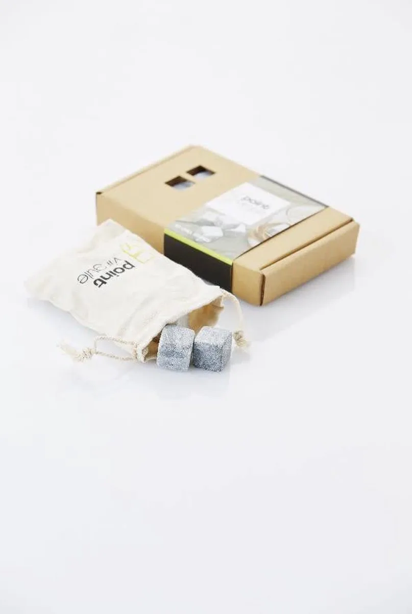 Ijsblokjesvorm - Chill Stones - Set van 9 Stuks - Met Zakje van Point-Virgule in Grijs – productfoto
