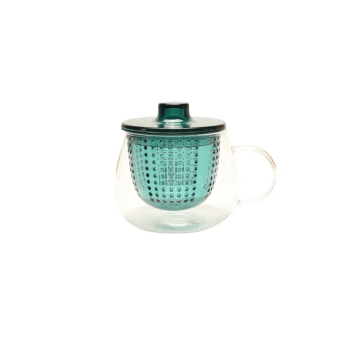Koffie & Thee - Theemok 0,30l blauw van Point-Virgule – productfoto