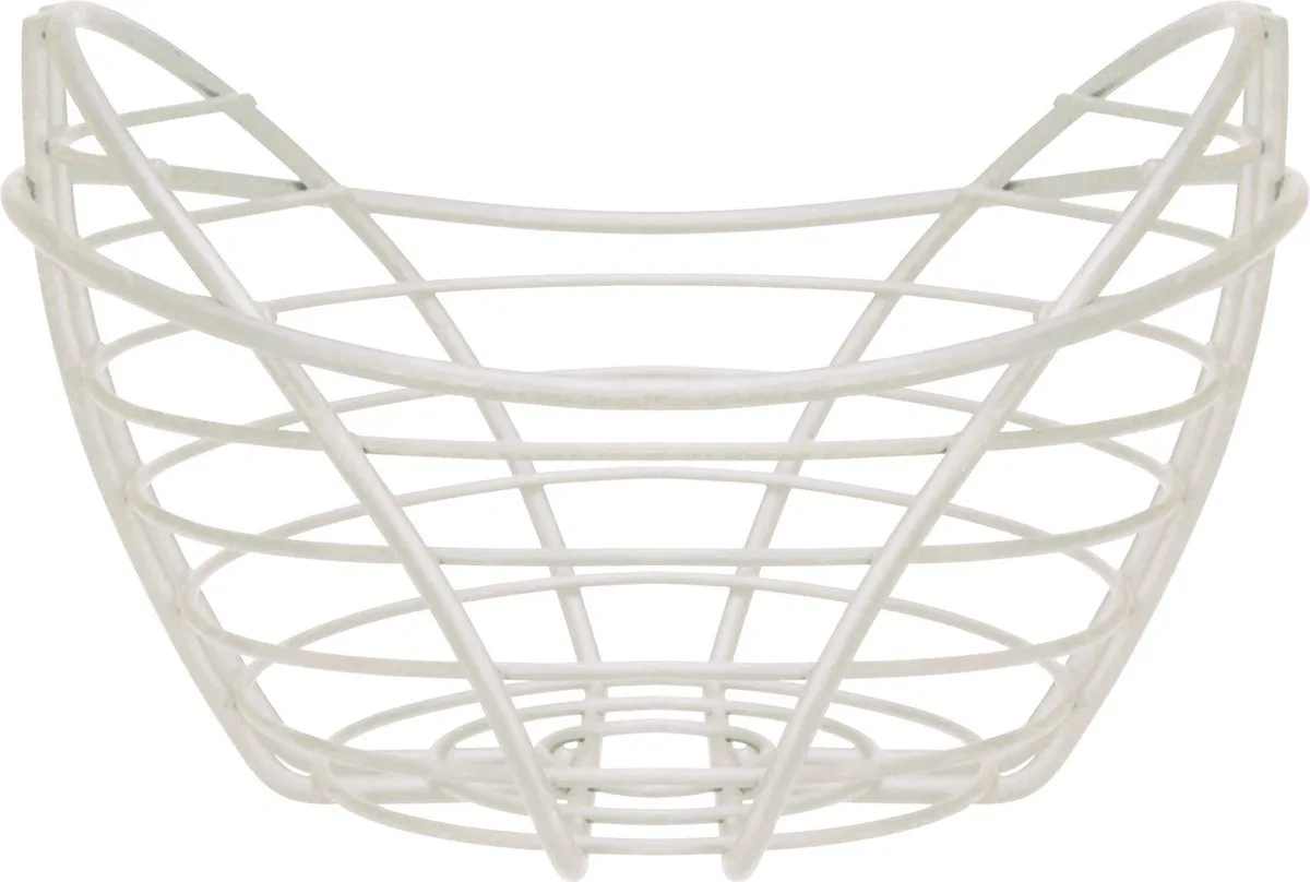 PHIL Fruitschaal - Wire Mand - Klein - Gebroken Wit- Glanslak van Point-Virgule in Crème – productfoto