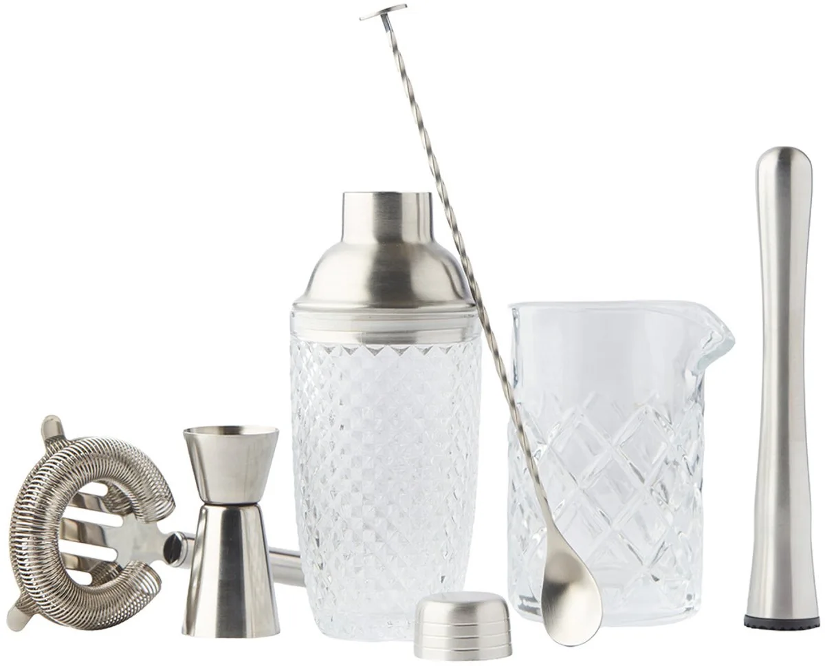 Point-Virgule 6-delige cocktailset van glas en rvs fra Point-Virgule i Gennemsigtig – produktbillede