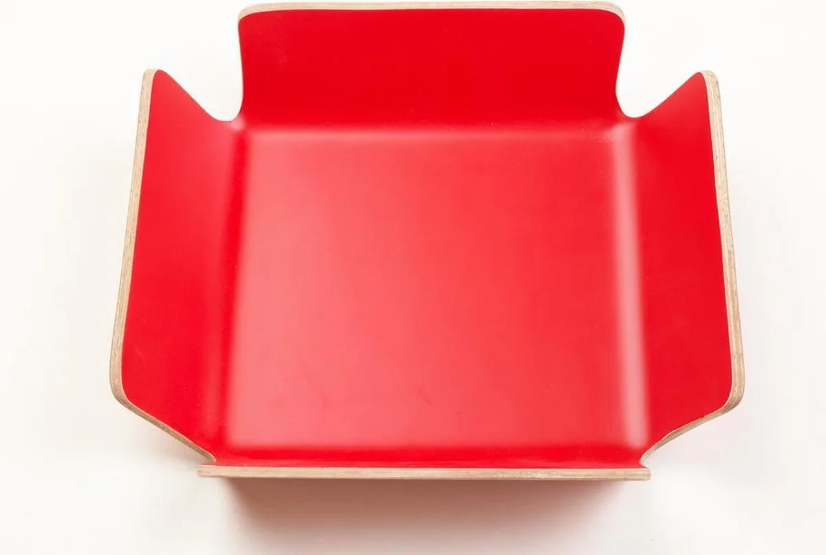 Serveerschaal - Broodmand - 29 x 29 x 8cm van Point-Virgule in Rood – productfoto