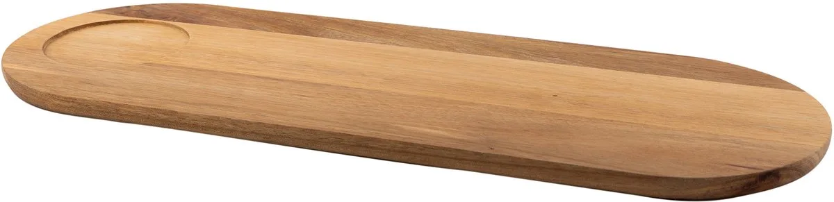 Sharing ovale serveerplank uit acacia 50x18x2 van Point-Virgule in Houtkleur – productfoto