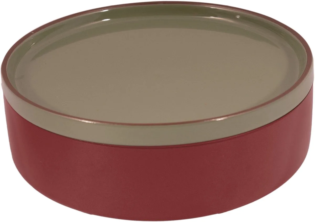 Sharing set van 2 serveerschalen uit steengoed 20x20x8cm fra Point-Virgule i Flerfarvet – produktbillede