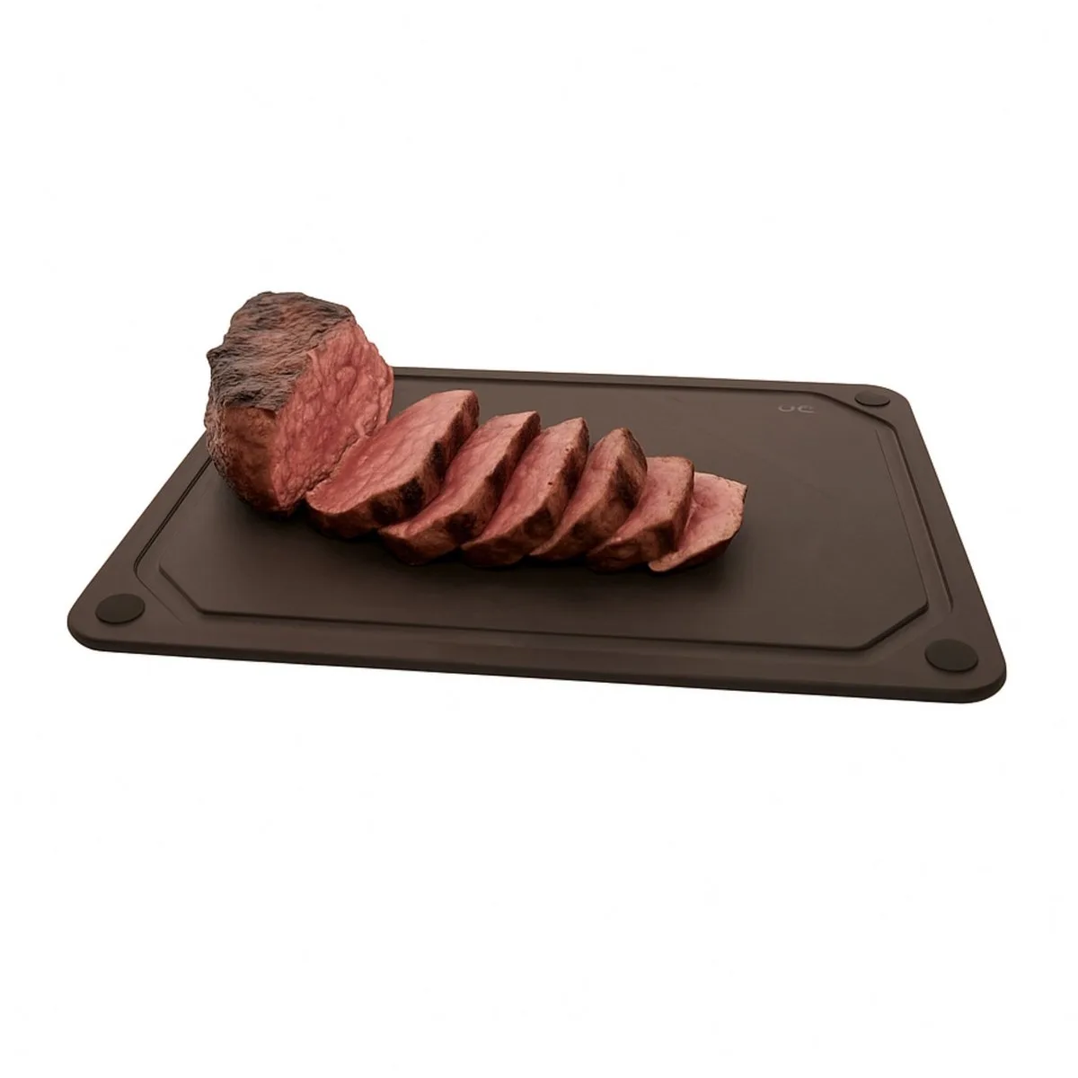 Snijplank - Met sapgeul - Houtvezel - 37x27.5x0.6cm by Point-Virgule in Black – product photo