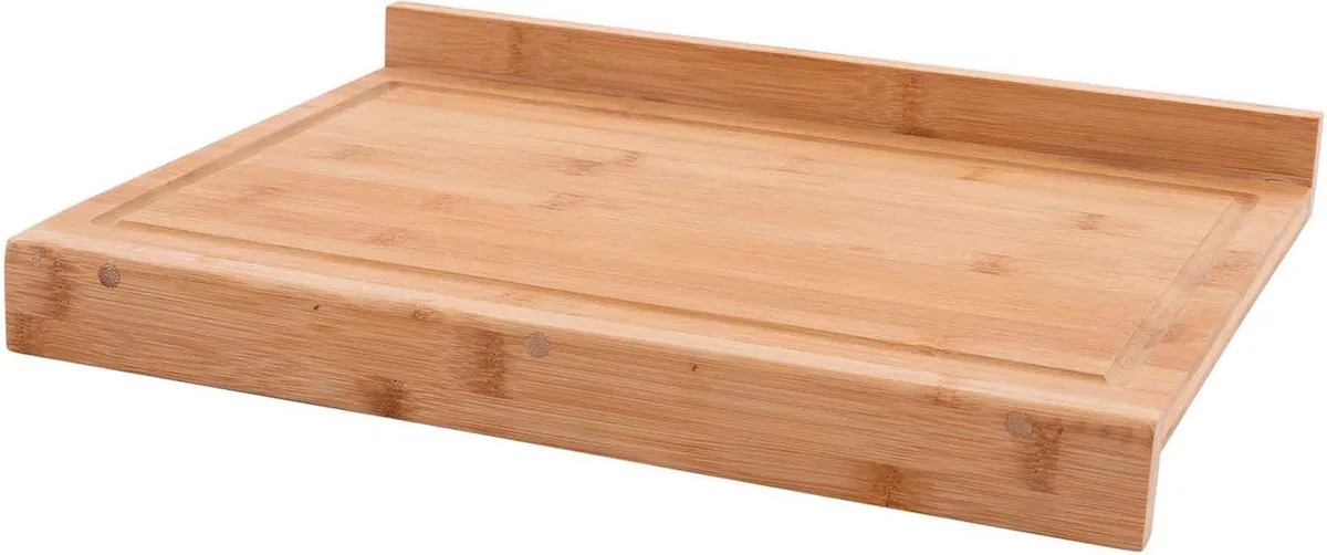Snijplank - Met sapgeul - Opstaande rand - Bamboe - 60x40x7cm van Point-Virgule in Houtkleur – productfoto