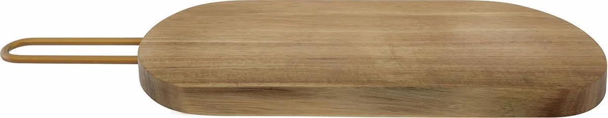 Snijplank - serveerplank uit acaciahout met koperen handvat - 40x12x2cm van Point-Virgule in Bruin – productfoto