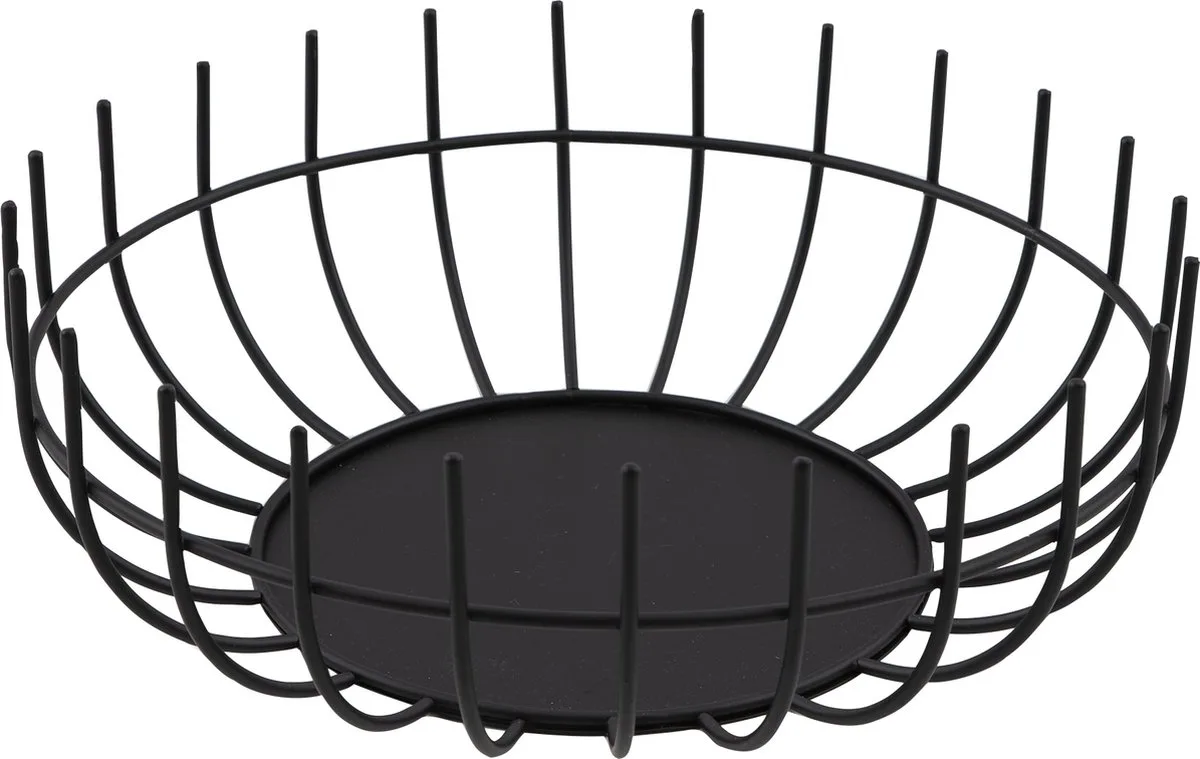 Wire - Fruitschaal - Fruitmand - Metaal - Ø 30cm de Point-Virgule en Noir – photo produit