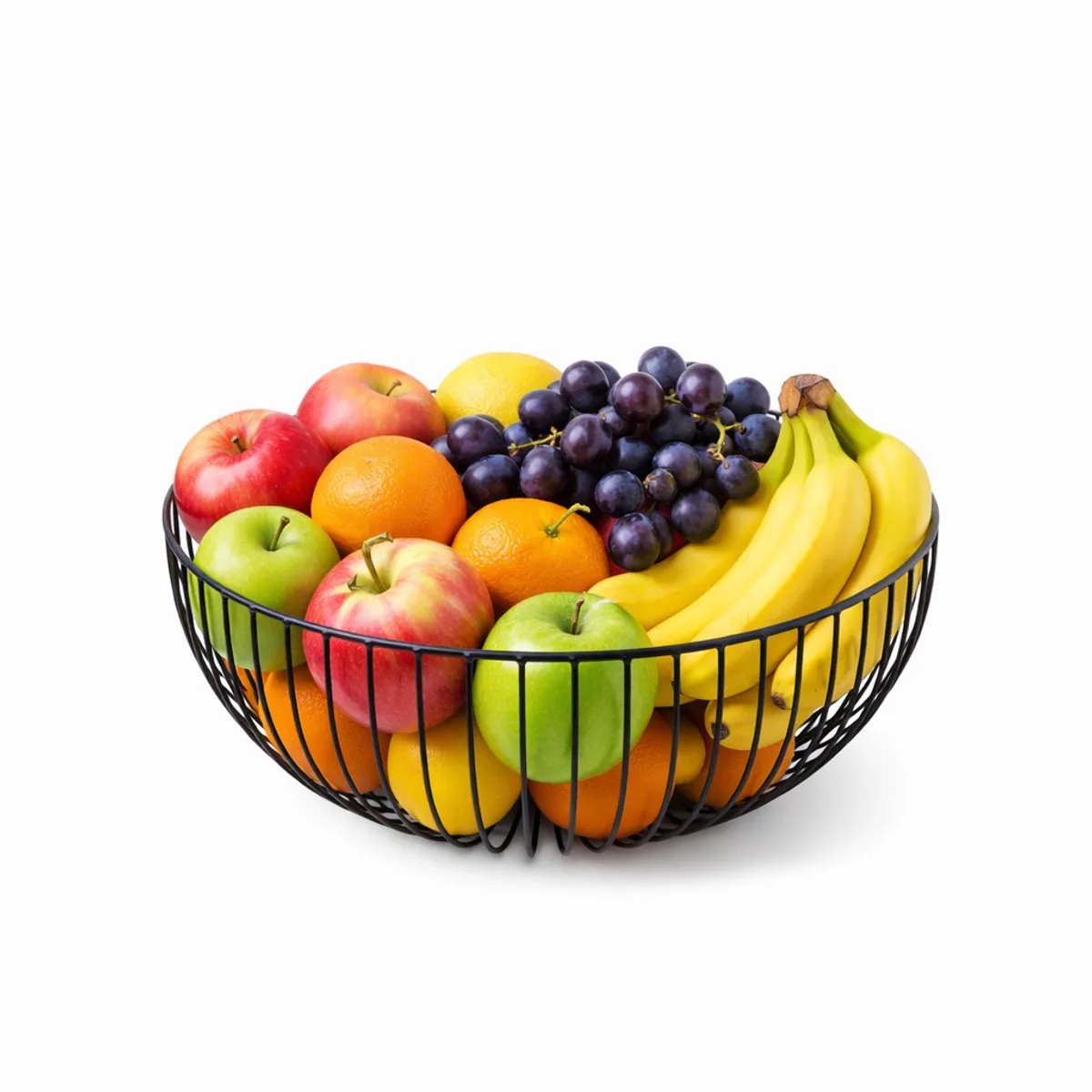 Wire - Fruitschaal - Fruitmand - Metaal - ø 35cm H 15cm de Point-Virgule en Noir – photo produit