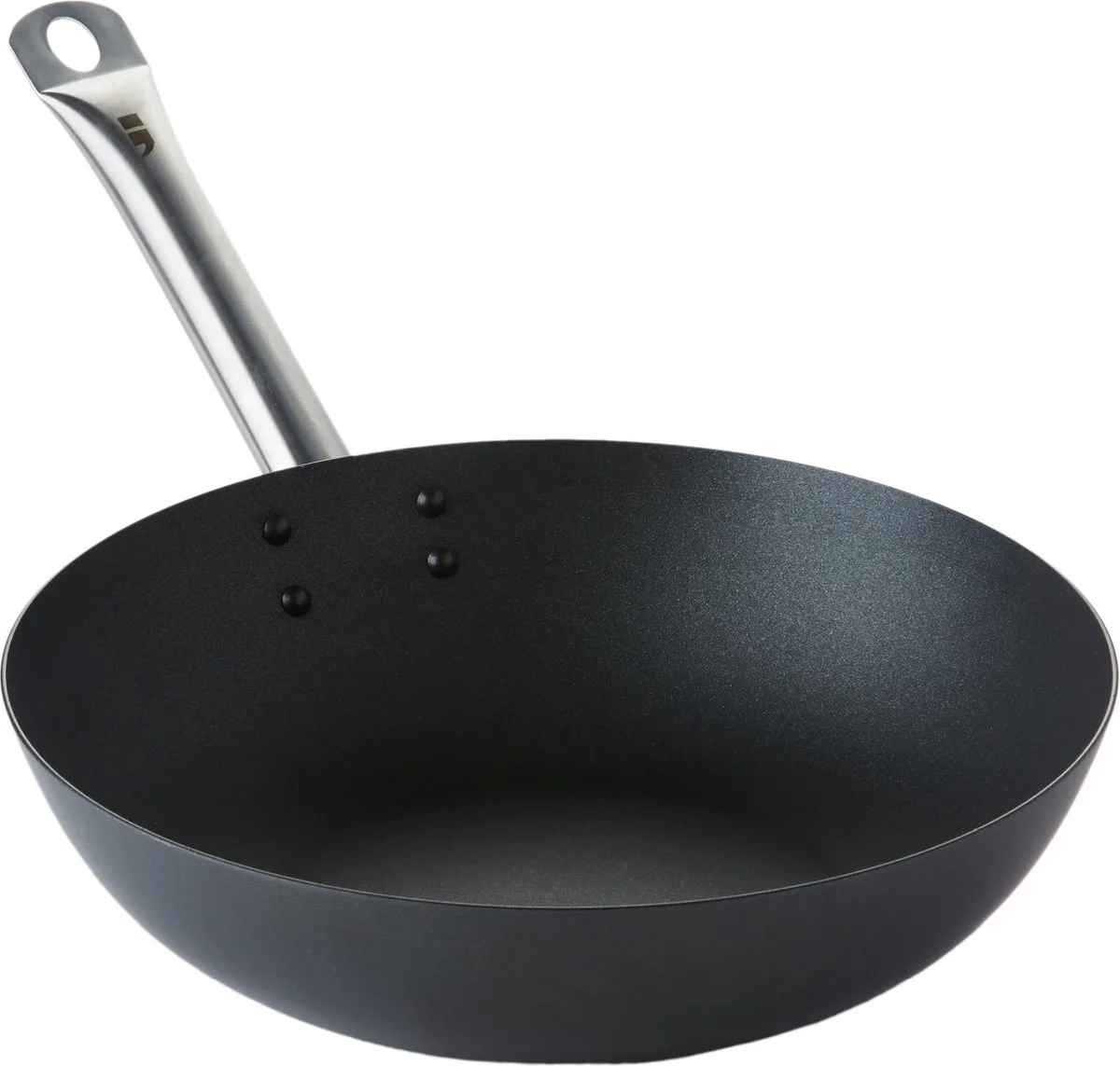 Wokpan - Carbonstaal - Excalibur Anti-aanbaklaag - Ø 30cm van Point-Virgule in Donkergrijs – productfoto