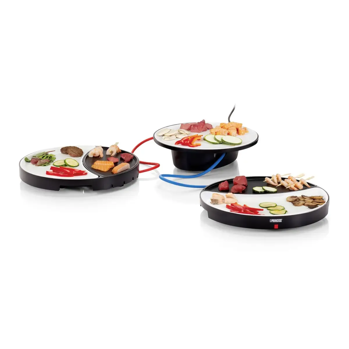 Bordsgrill med nonstick-beläggning, lysindikator, svart, vit från Princess i Svart, Vit – produktbild