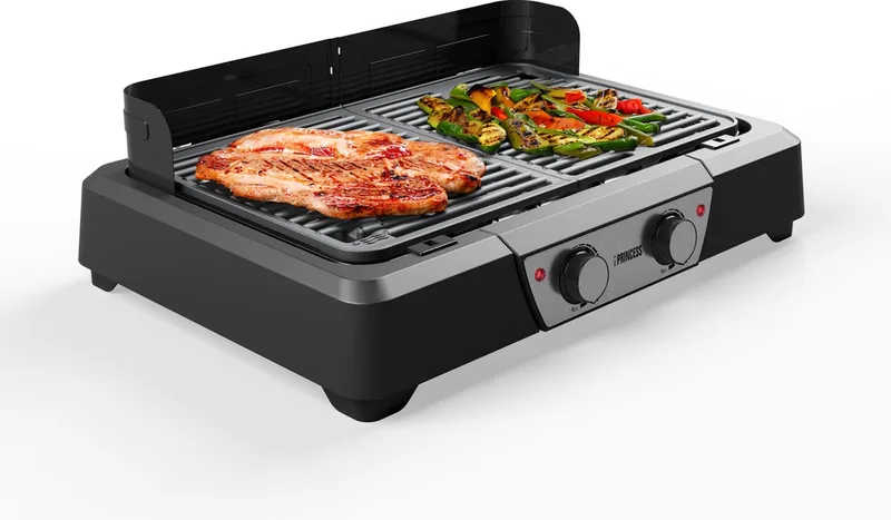 BBQ Tafel Grill 112254 - Regelbare thermostaat - Tafel BBQ - Grill apparaat - Groot bakoppervlak - 2000W de Princess en Noir – photo produit