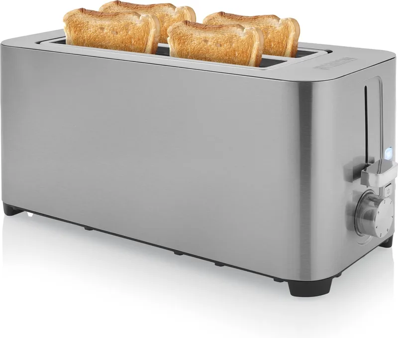 Broodrooster 142402 - Compact - Ontdooi- en verwarmfunctie - Inclusief opzetrekje - 1400W- Zilver by Princess in Grey – product photo 1 of 3