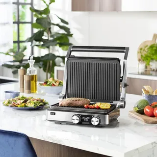 Digital Grill Master Pro 117310 – 2 regelbare thermostaten – Grill apparaat - Tosti apparaat - Contactgrill - Groot bakoppervlak - Digitaal bedieningspaneel - Uitneembare platen - 2000W by Princess in Black – product photo 2 of 2