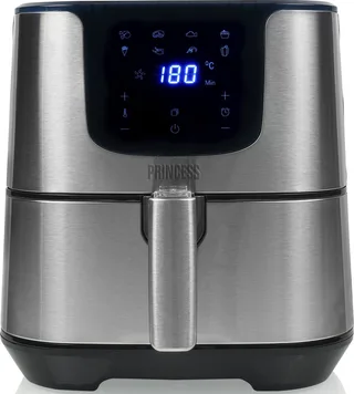 Digitale Airfryer Deluxe XXL 182060 – Heteluchtfriteuse - 5.5 liter - 8 voorgeprogrammeerde programma’s - Inclusief airfryer mandje von Princess in Rvs – Produktfoto 1 von 2