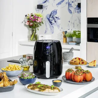 Digitale Airfryer XXL 182025 - Heteluchtfriteuse - 4.5 liter - 8 voorgeprogrammeerde programma’s - Inclusief grillrek - 1500 W by Princess in Black – product photo 2 of 2