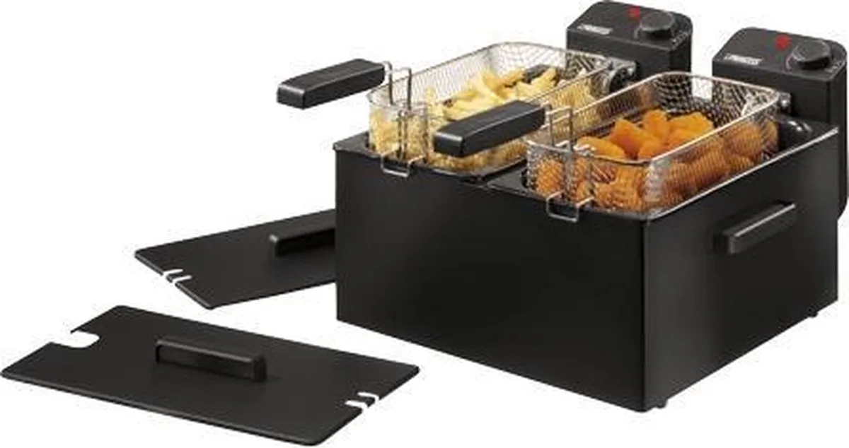 Dubbele Frituurpan 182028 van Princess in Zwart – productfoto