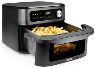 Heteluchtfriteuse - Maxi Crisp Digital Airfryer 10L - 182480 - XXL - 1700W - 8 Bakprogramma's - PFAS-Vrij - Geschikt voor Pizza by Princess in Black – product photo 2 of 2