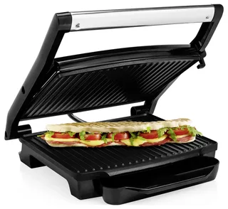 Panini Grill 112415 - Contactgrill groot 30x24cm - Tosti apparaat - Grill apparaat - 2000W - Zwevende bovendeksel - Beste Koop Consumentengids Oktober 2025 de Princess en Rvs – photo produit 2 sur 2