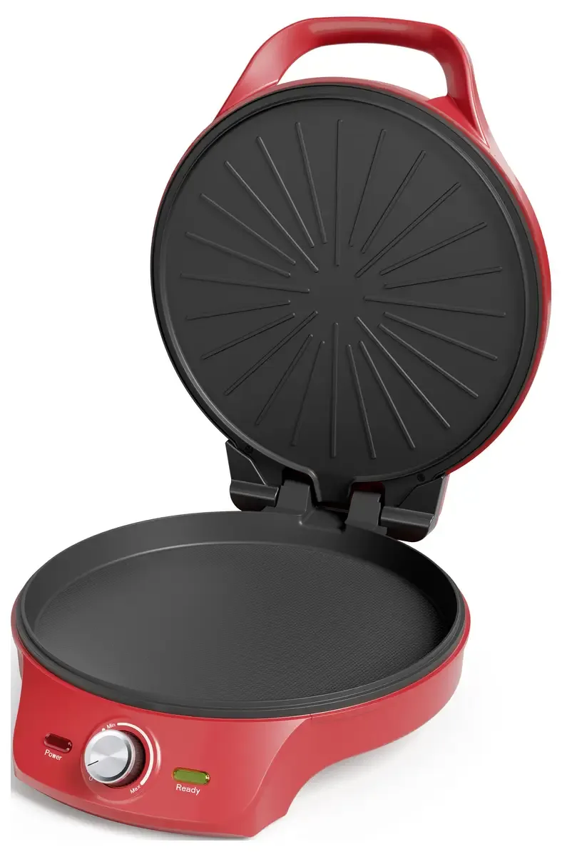Pizza maker 115007 - Pizzaoven - Regelbare thermostaat tot 220C - Ø30cm - ook te gebruiken als tafelgrill - voor verse en diepvriespizza's van Princess in Rood – productfoto 3 van 3