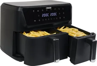 Princess 182470 Dubbele Airfryer - 6,5L + 4,5L inhoud - 2700 W - XXL - 11 liter - 8 programma's - Dubbele heteluchtfriteuse - Digitaal bedieningspaneel - 80 tot 200 Graden de Princess en Noir – photo produit 1 sur 2