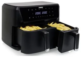 Princess 182470 Dubbele Airfryer - 6,5L + 4,5L inhoud - 2700 W - XXL - 11 liter - 8 programma's - Dubbele heteluchtfriteuse - Digitaal bedieningspaneel - 80 tot 200 Graden de Princess en Noir – photo produit 2 sur 2