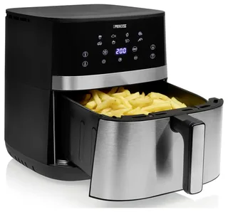 Princess 182474 DualHeat Airfryer - 7L - 2300 W - PFAS vrij - Dubbele verwarmingselementen - 12 voorgeprogammeerde programma's - Stijlvol matzwart ontwerp fra Princess i Sort – produktbillede 2 af 2