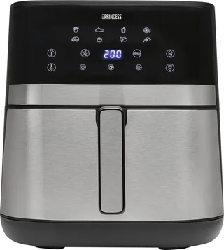 Princess 182474 DualHeat Airfryer - 7L - 2300 W - PFAS vrij - Dubbele verwarmingselementen - 12 voorgeprogammeerde programma's - Stijlvol matzwart ontwerp fra Princess i Sort – produktbillede 1 af 2